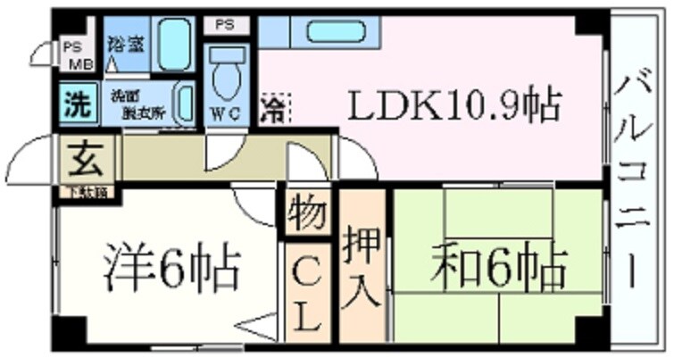 サンラヴィーヌ甲陽園の物件間取画像