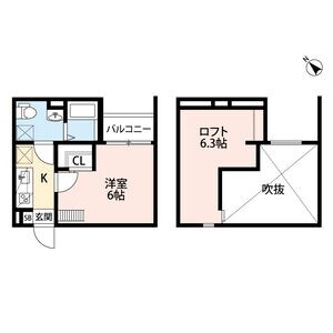 青木駅 徒歩5分 2階の物件間取画像