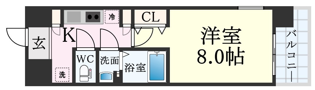 神戸駅 徒歩5分 8階の物件間取画像