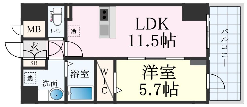 神戸駅 徒歩8分 15階の物件間取画像