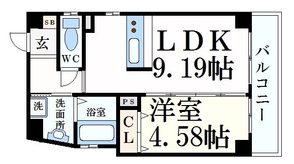 灘駅 徒歩1分 7階の物件間取画像