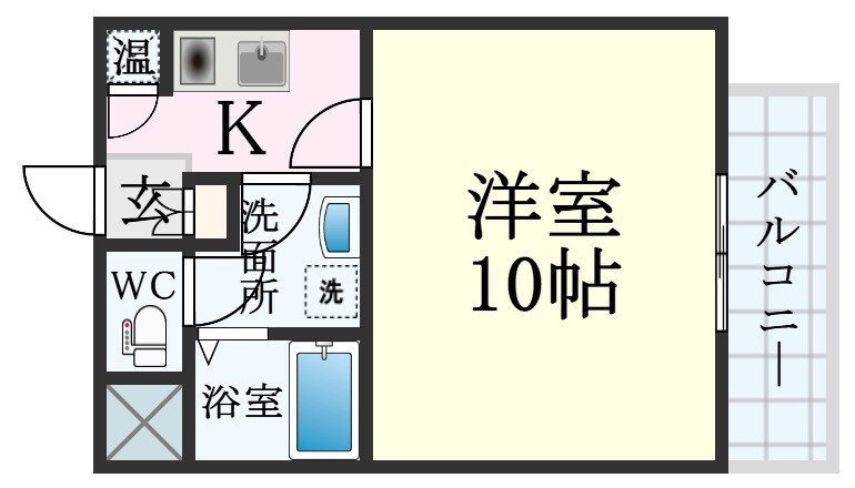 三ノ宮駅 徒歩7分 10階の物件間取画像