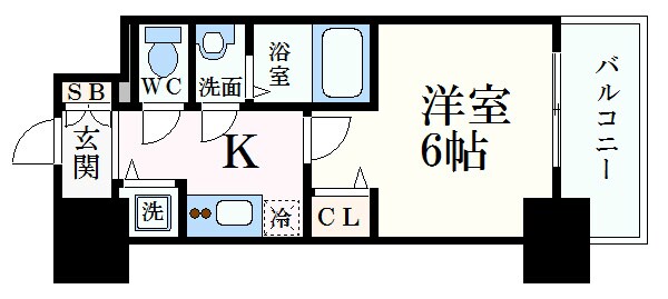 灘駅 徒歩5分 8階の物件間取画像