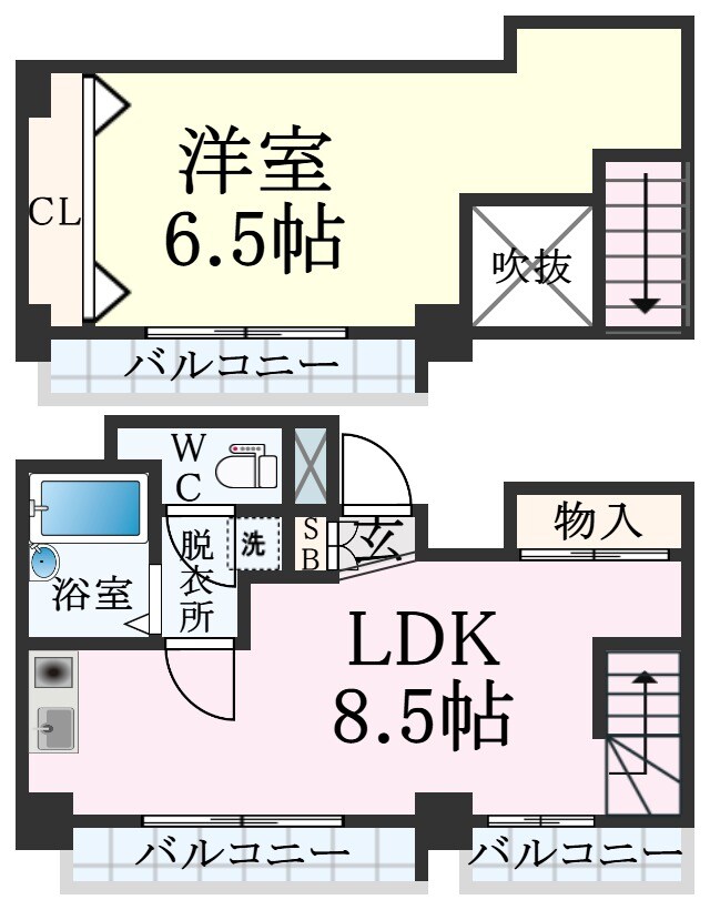 神戸駅 徒歩4分 9階の物件間取画像