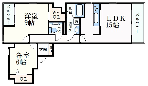 元町駅 徒歩7分 2階の物件間取画像