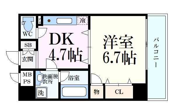 魚崎駅 徒歩5分 6階の物件間取画像