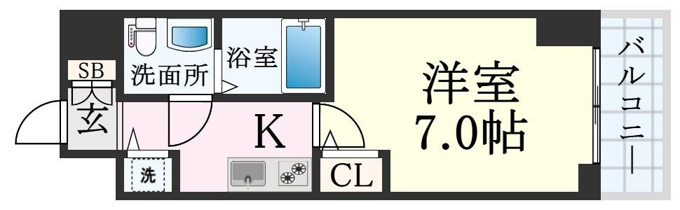 みなと元町駅 徒歩3分 14階の物件間取画像
