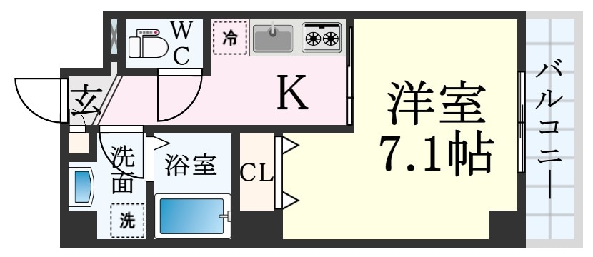 三ノ宮駅 徒歩9分 5階の物件間取画像