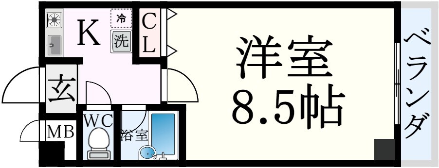 六甲駅 徒歩4分 2階の物件間取画像