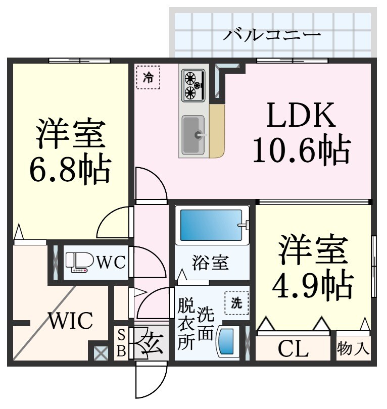 サンパティーク東町の物件間取画像