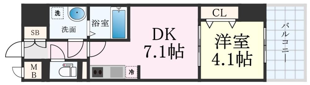 神戸駅 徒歩8分 7階の物件間取画像