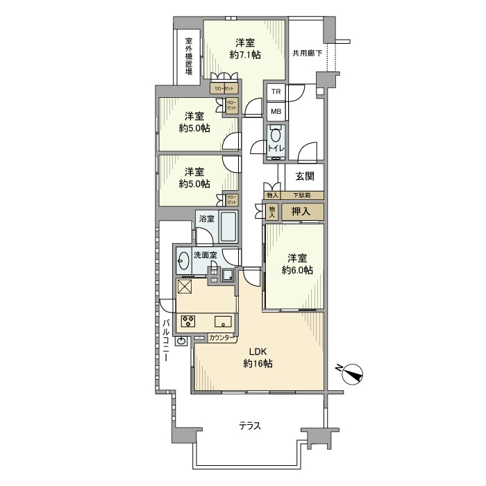 住吉駅 徒歩5分 1階の物件間取画像