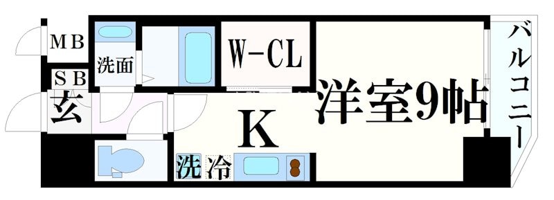 花隈駅 徒歩2分 6階の物件間取画像