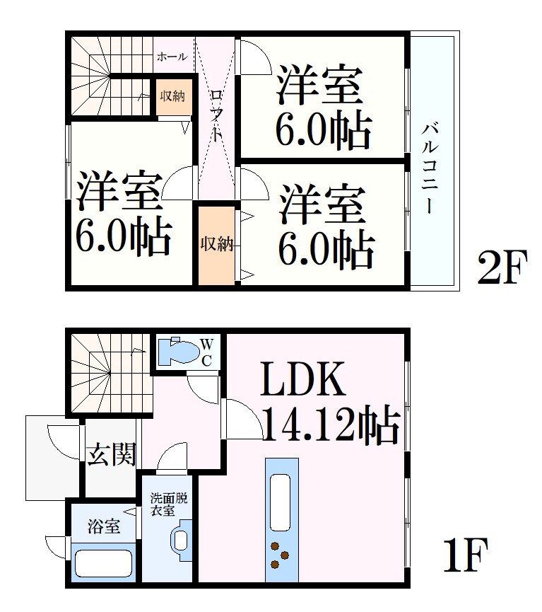 岡本駅 徒歩14分 1-2階の物件間取画像