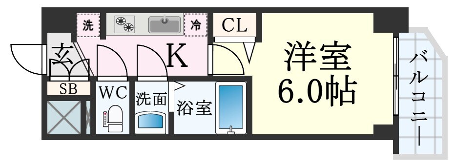 高速長田駅 徒歩7分 3階の物件間取画像