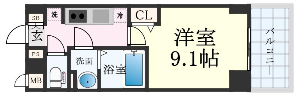 神戸駅 徒歩8分 7階の物件間取画像