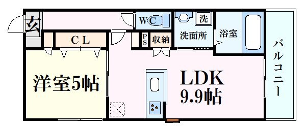 メゾンレソレイルの物件間取画像