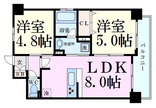 神戸駅 徒歩5分 4階の物件間取画像