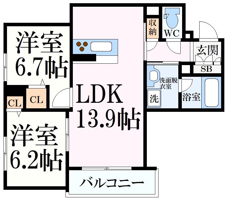 シャーメゾンべレオ甲子園の物件間取画像