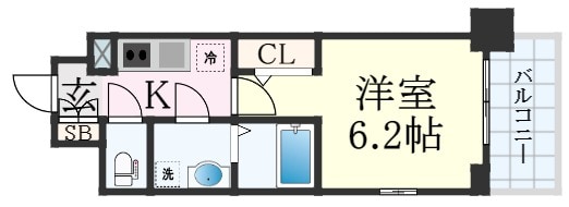 中央市場前駅 徒歩5分 7階の物件間取画像