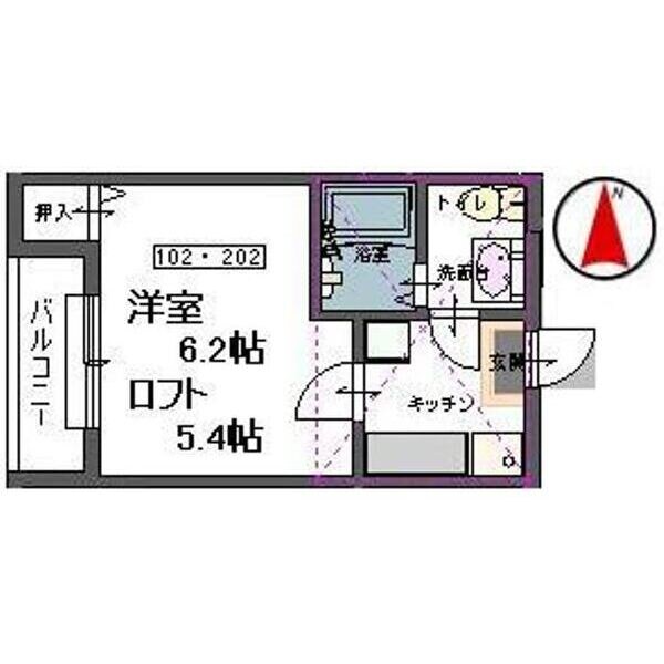 仙台駅 徒歩12分 2階の物件間取画像