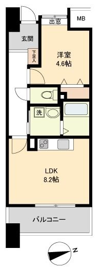 パークフラッツ五橋の物件間取画像