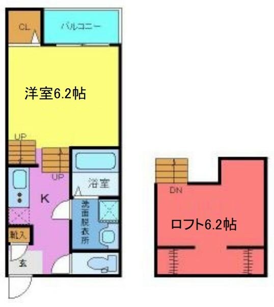 陸前原ノ町駅 徒歩10分 2階の物件間取画像