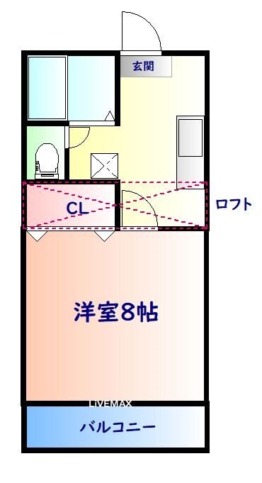 台原駅 徒歩12分 1階の物件間取画像