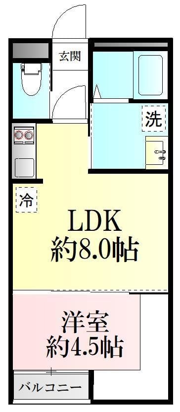 南仙台駅 徒歩19分 2階の物件間取画像