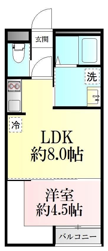 南仙台駅 徒歩19分 2階の物件間取画像