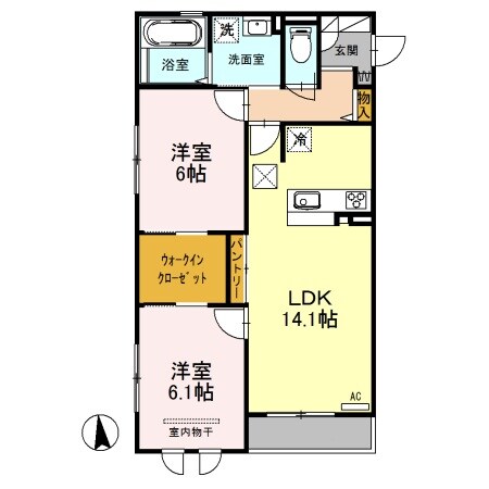 ノアールブラン泉中央の物件間取画像