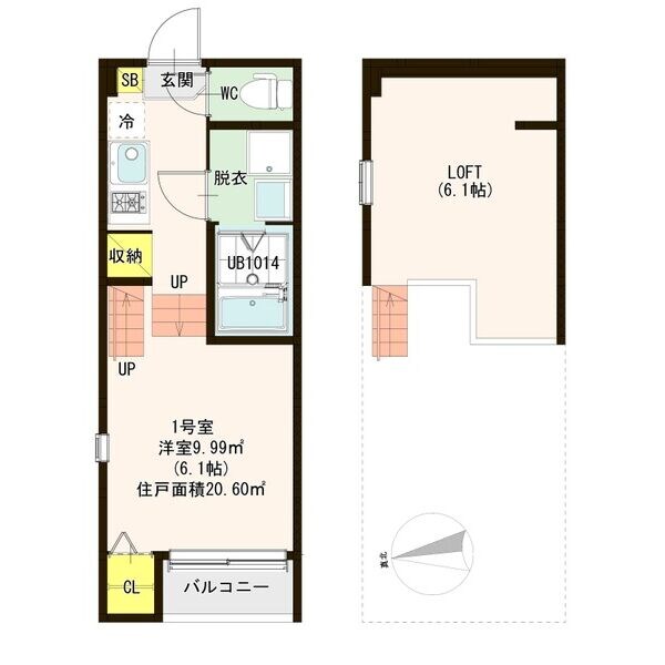 陸前高砂駅 徒歩5分 1階の物件間取画像