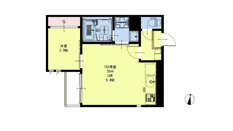 東照宮駅 徒歩7分 1階の物件間取画像