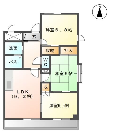 サンフォレストの物件間取画像