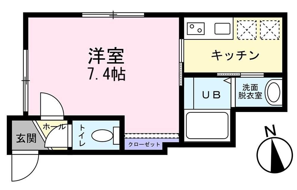 北仙台駅 徒歩9分 1階の物件間取画像