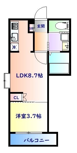 アクアコート宮千代の物件間取画像