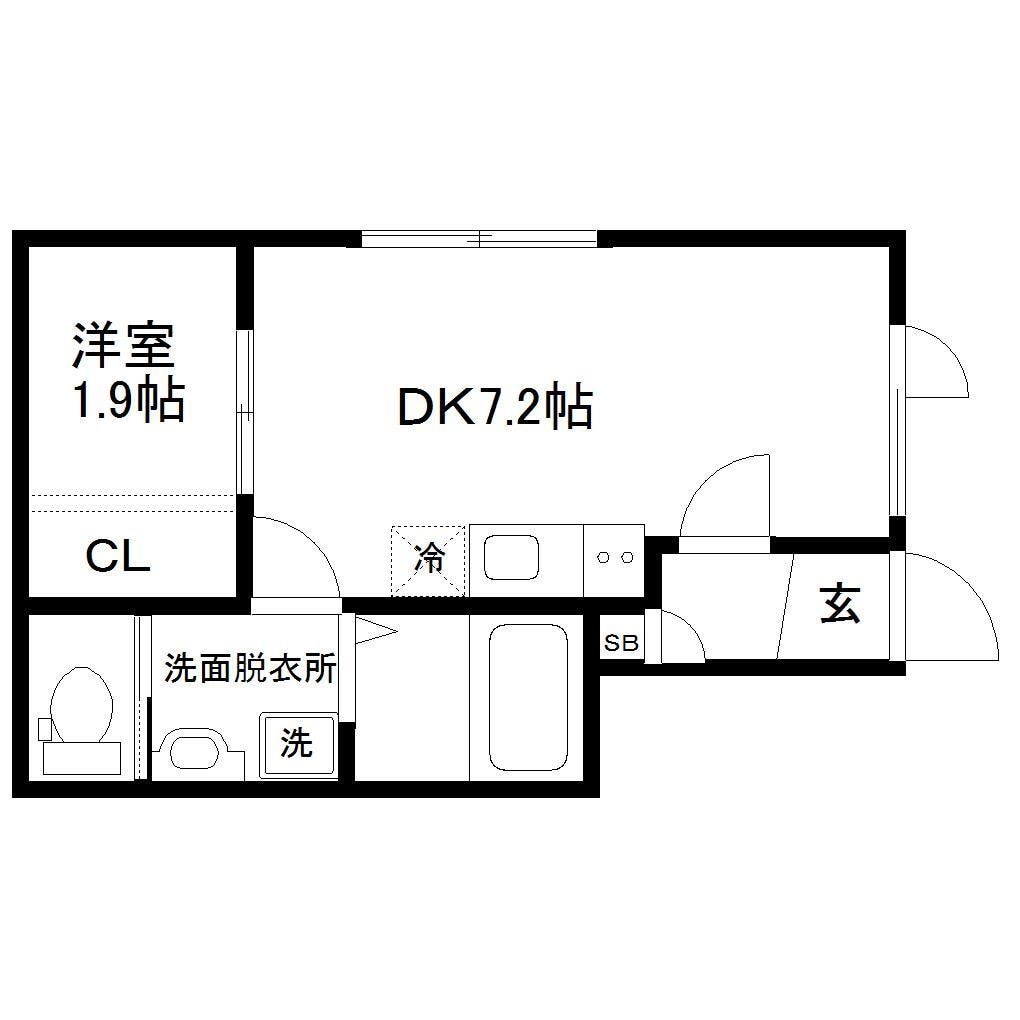 東仙台駅 徒歩3分 1階の物件間取画像