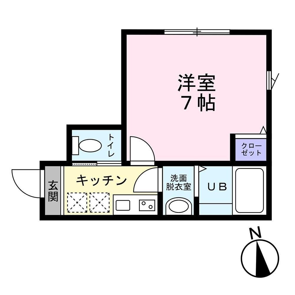 北仙台駅 徒歩9分 1階の物件間取画像