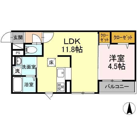 ＤＨＣＲ広瀬町の物件間取画像