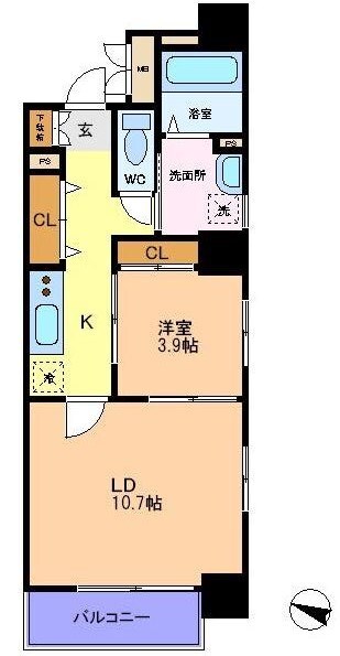 青葉通一番町駅 徒歩4分 2階の物件間取画像