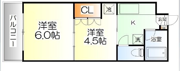 イーグルハイツ錦町の物件間取画像