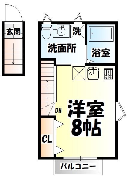 河原町駅 徒歩8分 2階の物件間取画像