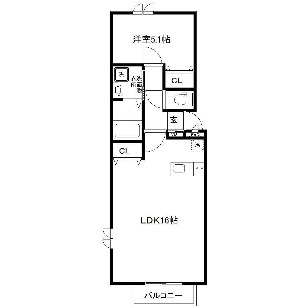 アスコット福田町の物件間取画像