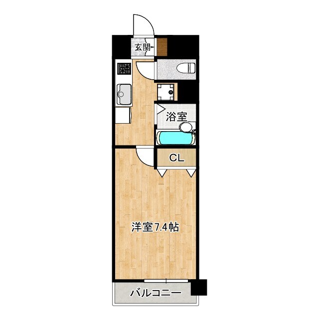 小鶴新田駅 徒歩5分 7階の物件間取画像