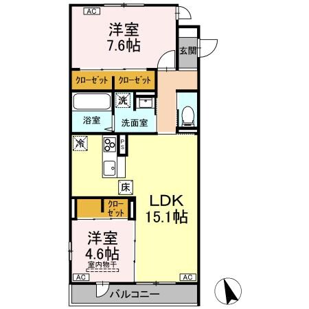 ＦＯＲＥＮＡ荒井の物件間取画像
