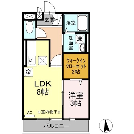 苦竹駅 徒歩8分 1階の物件間取画像