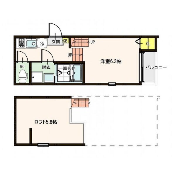 福田町駅 徒歩10分 1階の物件間取画像