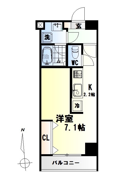 東照宮駅 徒歩6分 4階の物件間取画像