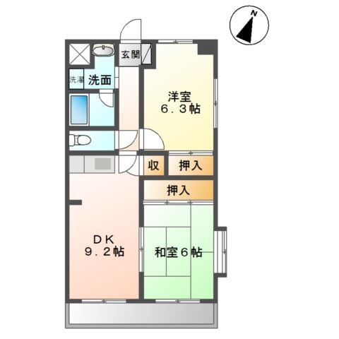 太子堂駅 徒歩59分 2階の物件間取画像