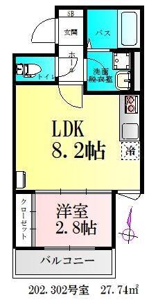 仮)BAU宮町2号棟の物件間取画像